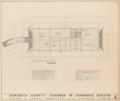Greater Sarasota Chamber Of Commerce Building North Tamiami Trail Sarasota Florida First Floor Plan