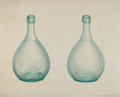 Green Whiskey Bottle