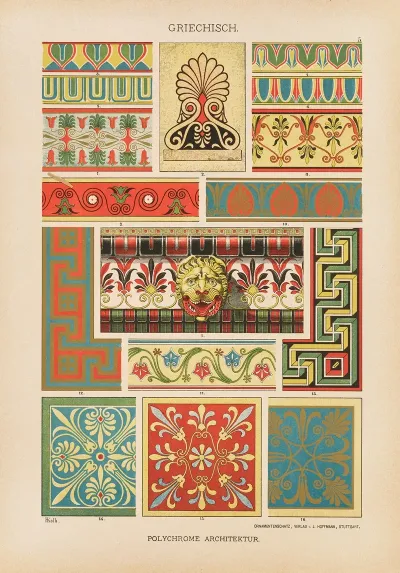 Griechisch Polychrome Architektur