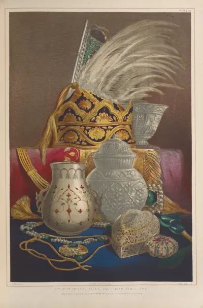 Group Of Crystal Vases And Indian Jewellery