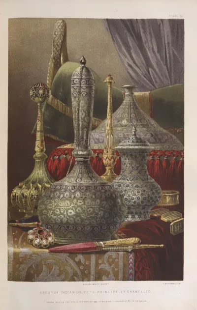 Group Of Indian Objects Principally Enamelled