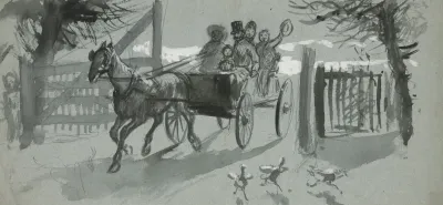 Group Of People In An Open Cart