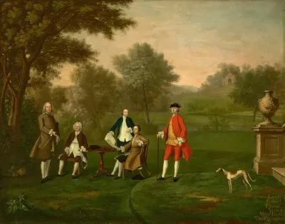 Group Portrait Of The Sons Of Thomas Bertie 1st Duke Of Ancaster 1660 1723 And Albinia Farrington 1689 1745 With Their Maternal Uncle Thomas Farrington 1687 1758