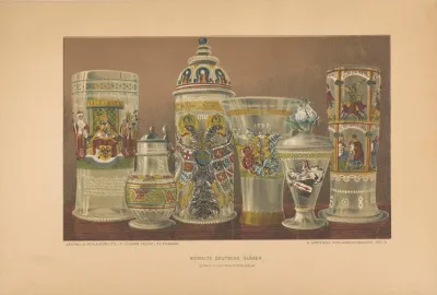 Gruppe Von Bemalten Deutschen Glasern