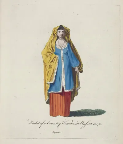 Habit Of A Country Woman In Russia In 1764 Paysanne