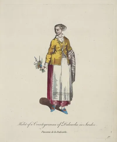 Habit Of A Countrywoman Of Dalecarlia In Sweden Paysanne De La Dalecarlie