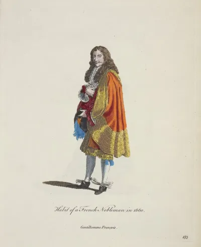 Habit Of A French Nobleman In 1660 Gentilhomme Francois
