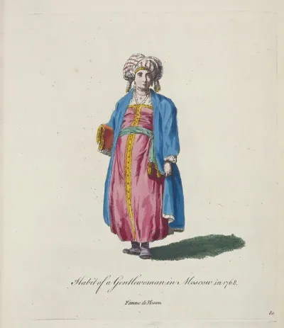Habit Of A Gentlewoman In Moscow In 1768 Femme De Moscou