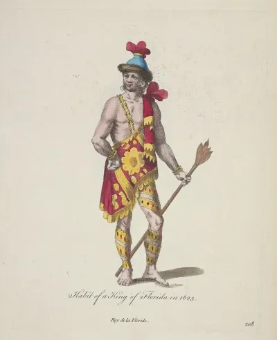 Habit Of A King Of Florida In 1625 Roy De La Floride
