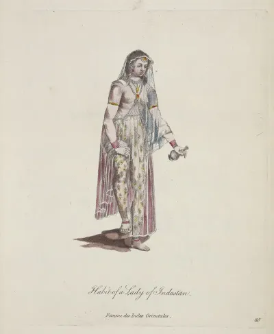 Habit Of A Lady Of Indostan Femme Des Indes Orientales 6