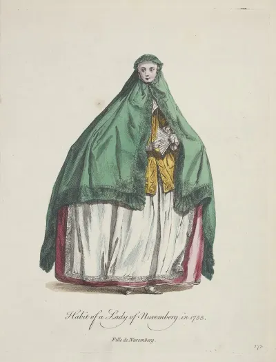 Habit Of A Lady Of Nuremberg In 1755 Fille De Nuremberg