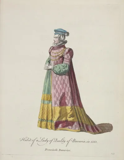 Habit Of A Lady Of Quality Of Bavaria In 1581 Demoiselle Bavaroise