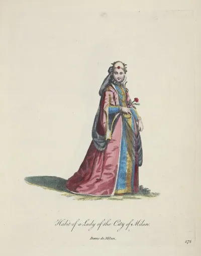 Habit Of A Lady Of The City Of Milan Dame De Milan