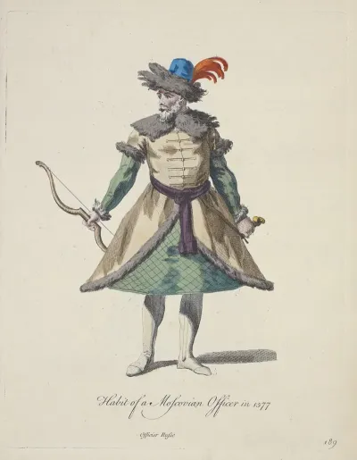 Habit Of A Moscovian Officer In 1577 Officier Russe