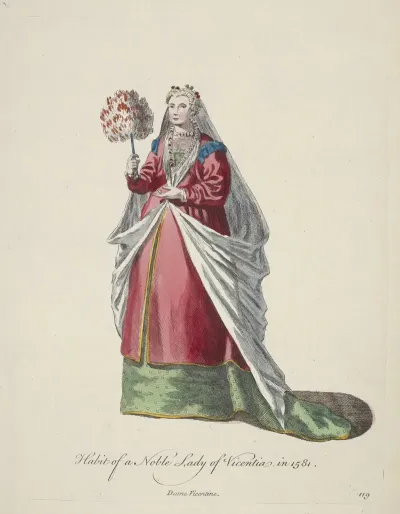 Habit Of A Noble Lady Of Vincentia In 1581 Dame Vicentine