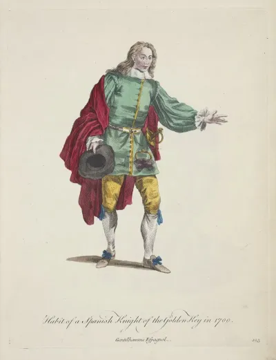 Habit Of A Spanish Knight Of The Golden Key In 1700 Gentilhomme Espagnol