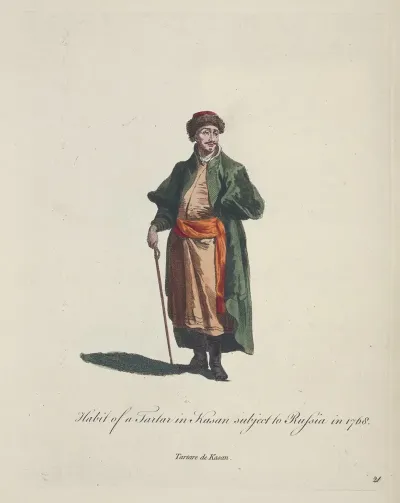 Habit Of A Tartar In Kasan Subject To Russia In 1768 Tartare De Kasan