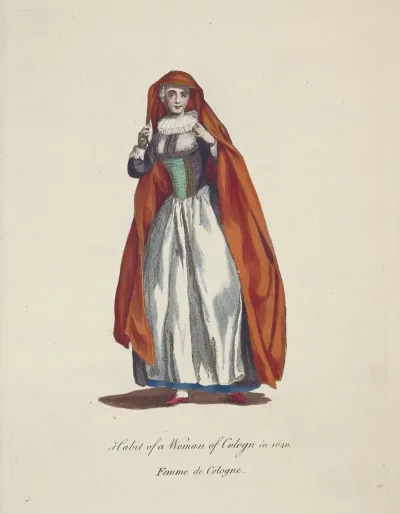Habit Of A Woman Of Cologne In 1640 Femme De Cologne