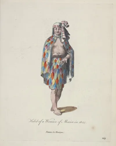 Habit Of A Woman Of Mexico In 1625 Femme Du Mexique