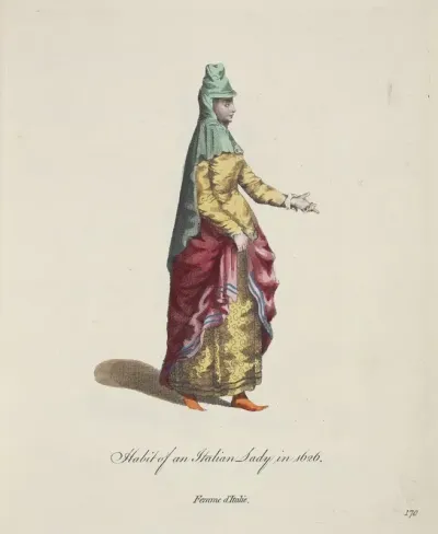 Habit Of An Italian Lady In 1626