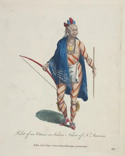 Habit Of An Ottawa An Indian Nation Of North America