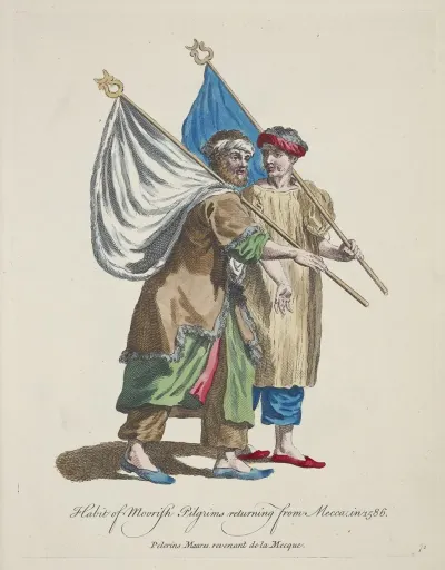 Habit Of Moorish Pilgrims Returning From Mecca In 1568 Pelerins Maures Revenant Del Mecque