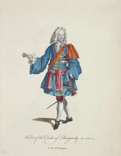 Habit Of The Duke Of Burgundy In 1700 Le Duc De Bourgogne