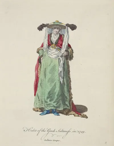 Habit Of The Greek Sultaness In 1749 Sultane Greque