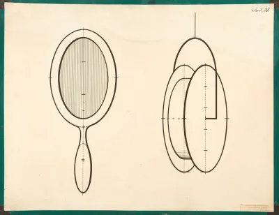 Hand Mirror Suspended Wheel