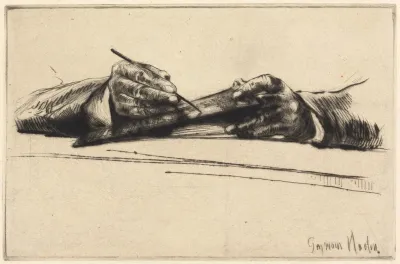 Hands Drypointing