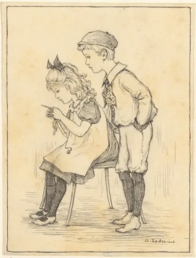 Handwerkend Meisje