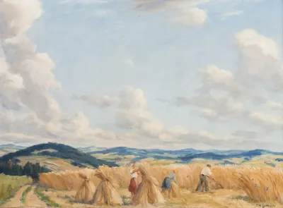 Harvest In The Czech Moravian Highlands