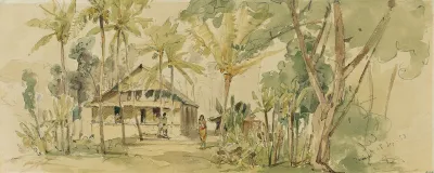 Haus Des Roankiddi Hauptlings Auf Der Insel Puinipet Ponape Caroline Islands