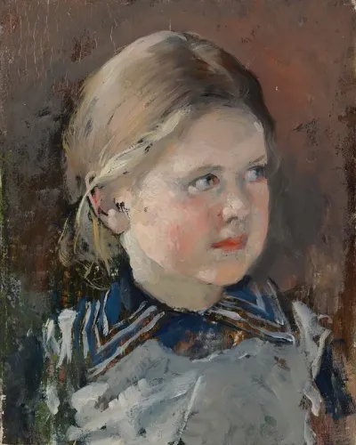 Head Of A Girl Study For The Family Portrait Of Baron Magnus Von Born