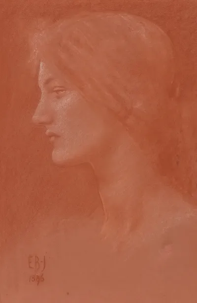 Head Of A Young Girl In Profile To The Left For A Sea Nymph In Perseus And The Sea Nymphs