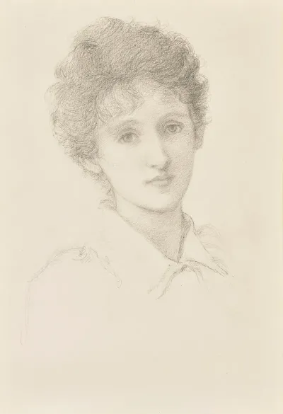 Head Study Of A Young Lady Possibly May Gaskell