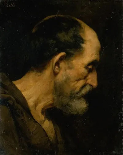 Head Study Of An Old Man Eduard Ballo