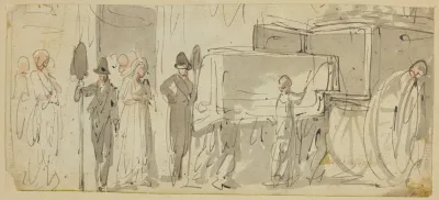 Hearse Receiving Coffin