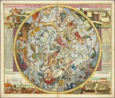 Hemisphaerium Coeli Boreale In Quo Fixarum Loca Secundum Eclipticae Ductum Ad Anum 1730