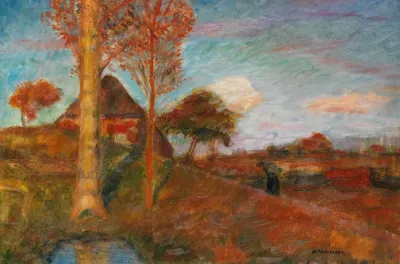 Herbstliche Abendsonne Im Moor