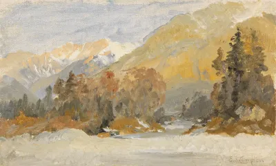 Herbstliche Voralpenlandschaft Studie