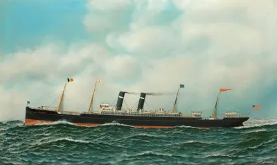 Het Stoomschip Met Hulpzeilvermogen Kroonland