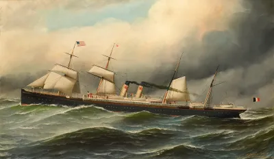 Het Stoomschip Met Hulpzeilvermogen Westernland 2