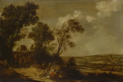 Hilly Landscape With A Country Road
