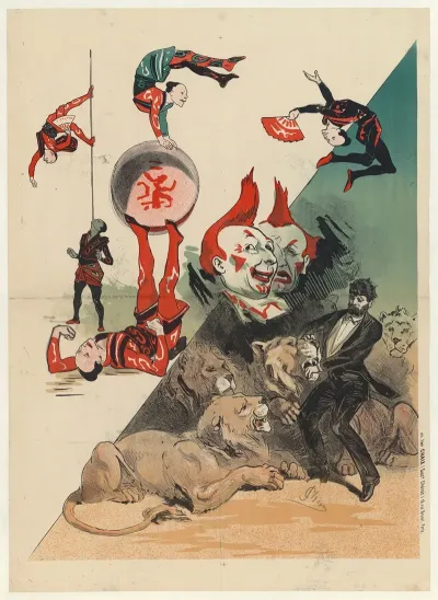 Hippodrome Acrobates Japonais Clowns Et Dompteur De Fauves