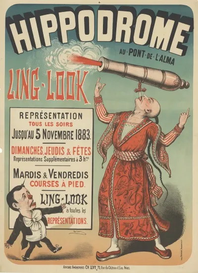Hippodrome Au Pont De Lalma Ling Look Repesentation Tous Les Soirs Jusquau 5 Novenbre 1883