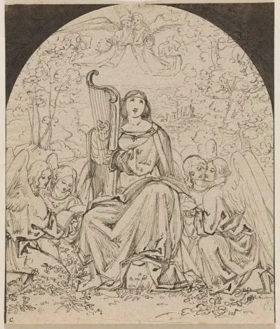 Hl Cacilie Mit Engeln