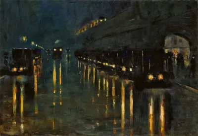 Hochbahnhof Bulowstrase Bei Nacht