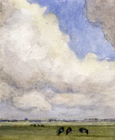Hoge Wolkenlucht Boven Weilanden 4
