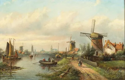 Hollandische Flusslandschaft